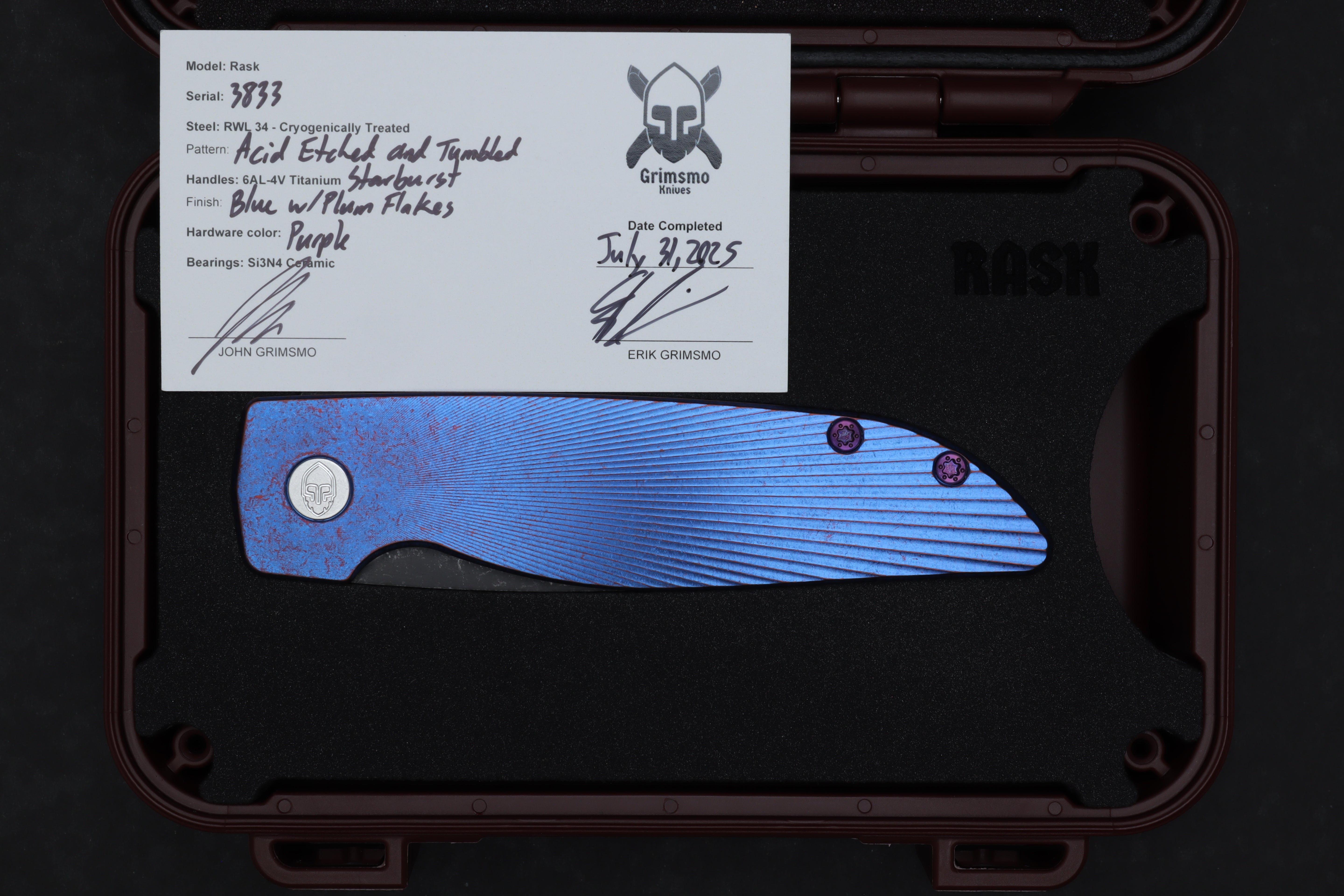 Rask #3833 9278340805