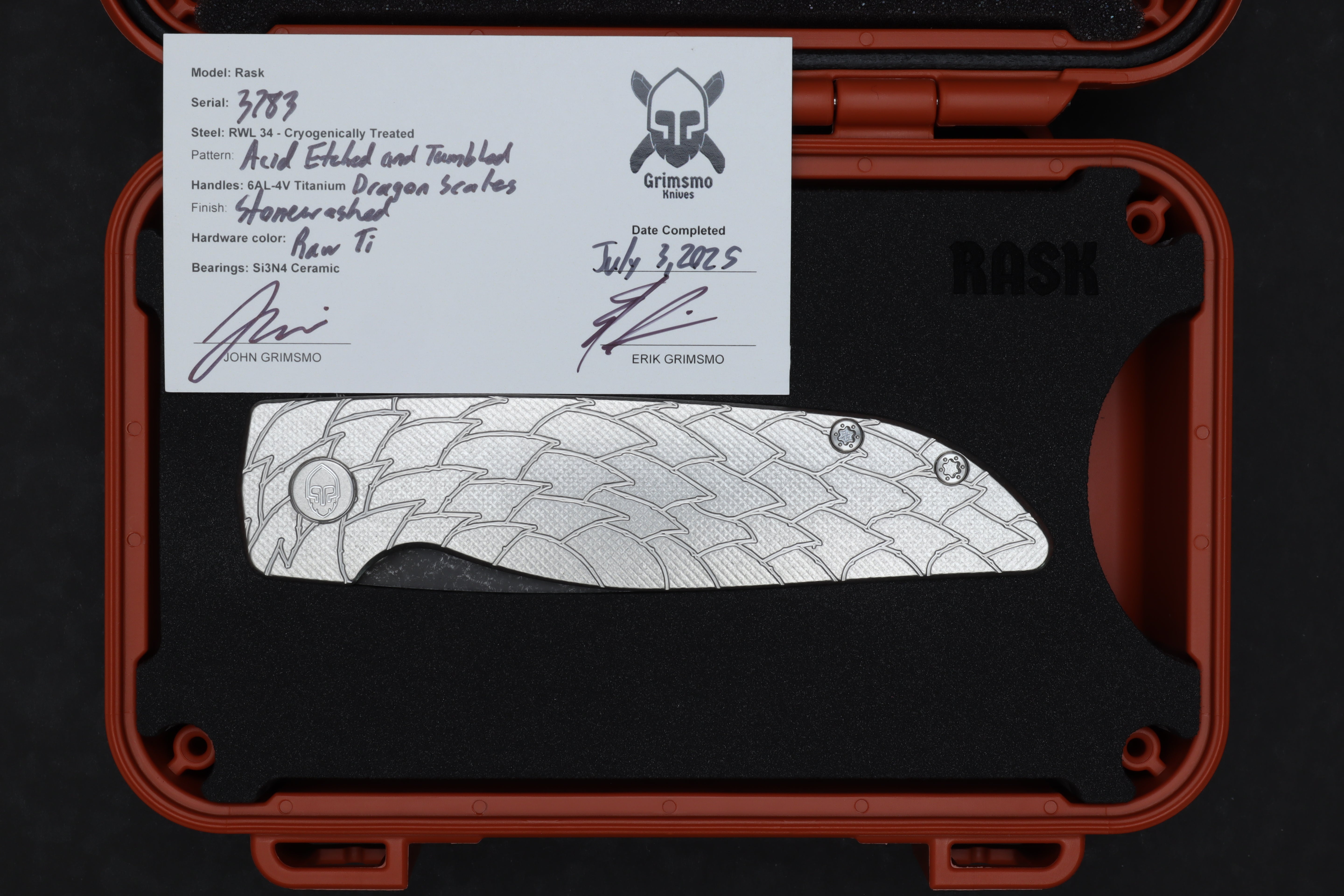 Rask #3783 9278340707