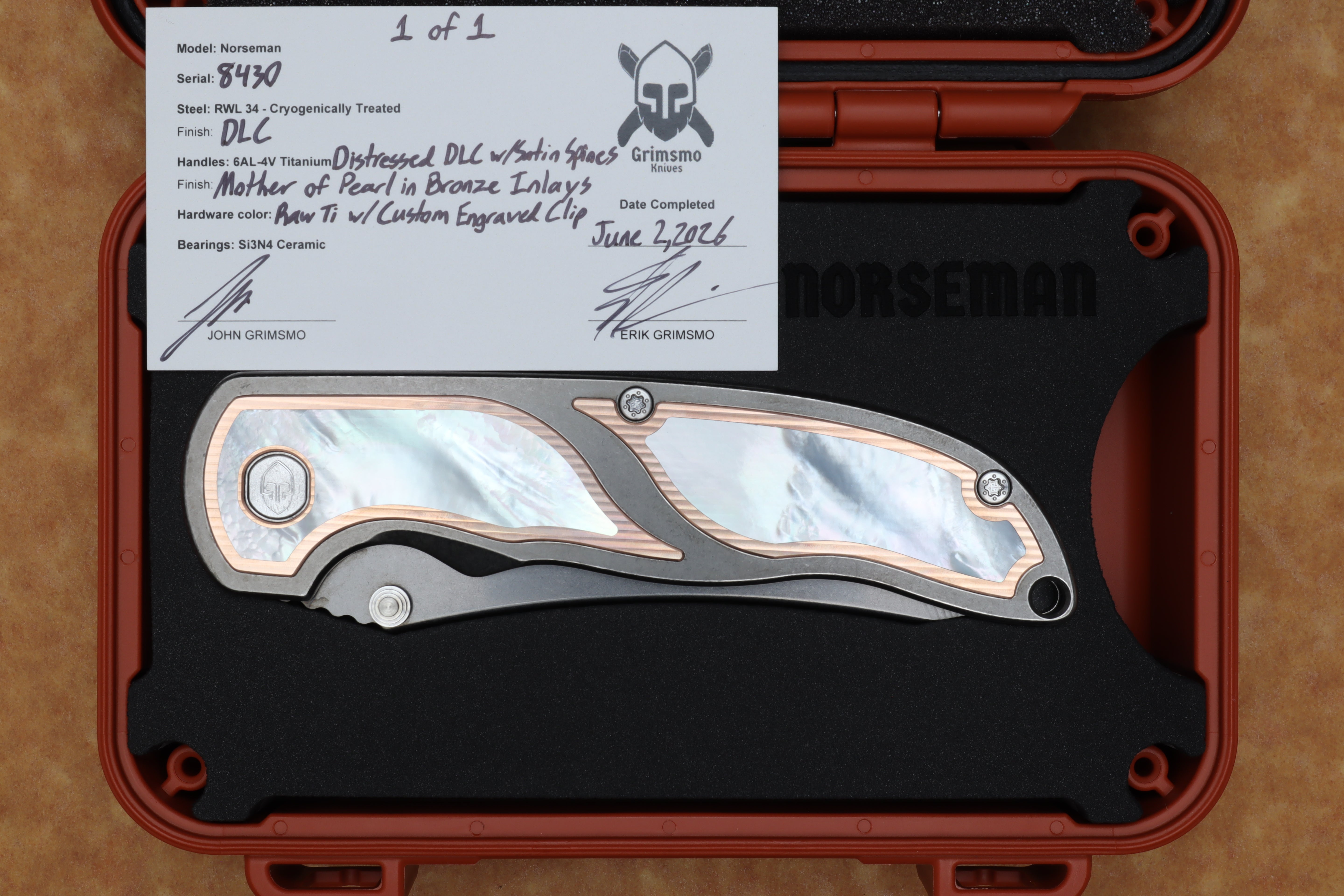Norseman #8430 Mother of Pearl in Bronze